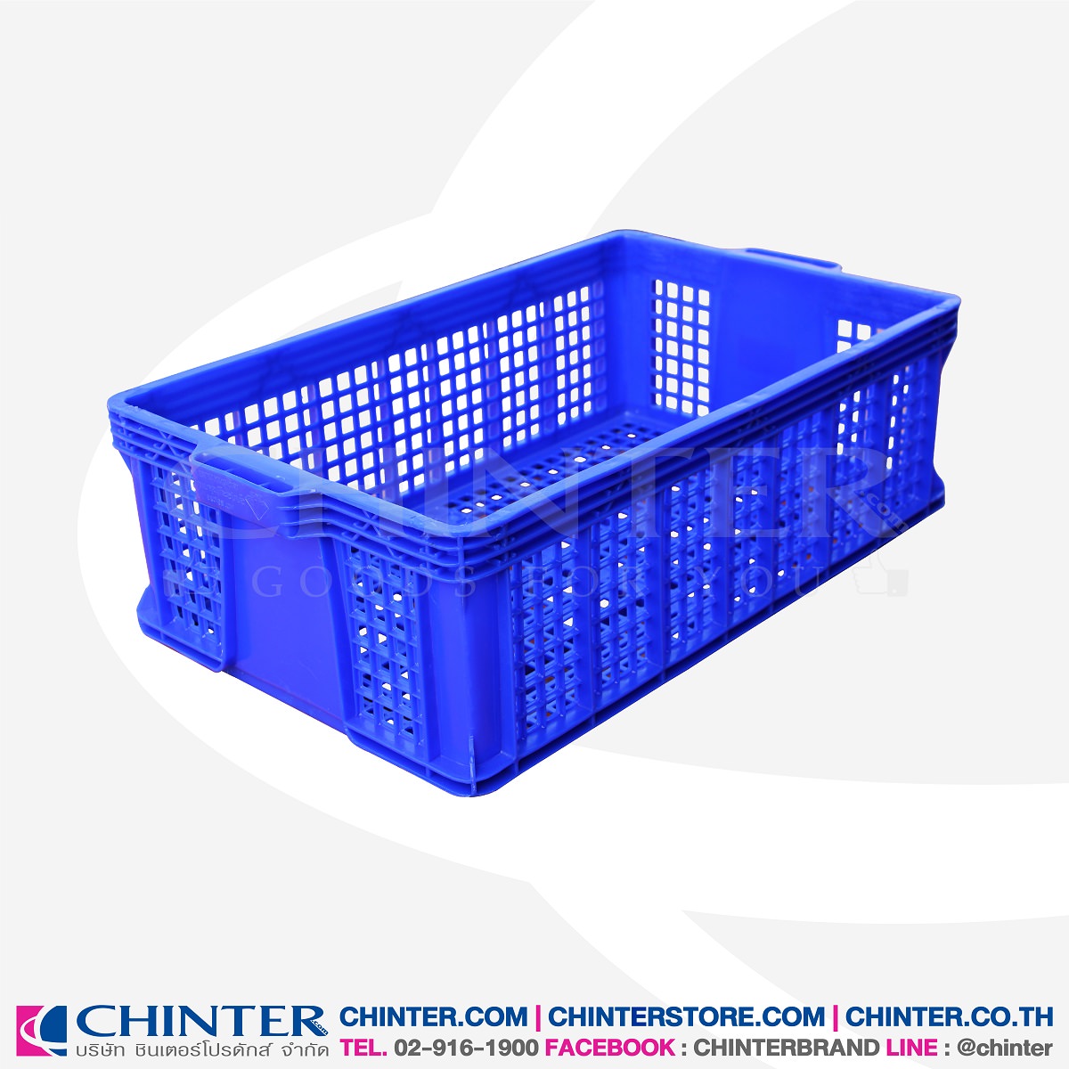 C-0028 ลังพลาสติกโปร่ง ขนาดภายใน 365x590x190 mm. - CHINTER.COM